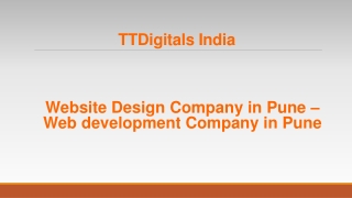 Website Design Company in Pune - Web Development Company in Pune - TTDigitals