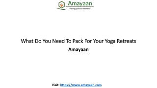 What Do You Need To Pack For Your Yoga Retreat
