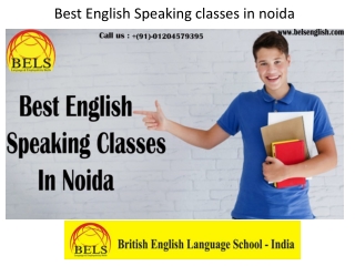 Best English Speaking classes in noida