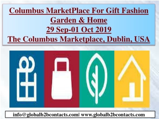 Columbus MarketPlace For Gift Fashion Garden & Home