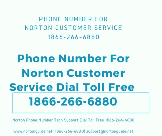 Phone number for Norton customer service