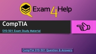 Latest CompTIA SY0-501 Dumps PDF ~ Secret Of Success | Exam4Help