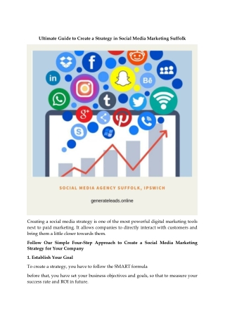 Ultimate Guide to Create a Strategy in Social Media Marketing Suffolk