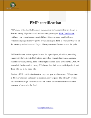 How To Get Pmp certification