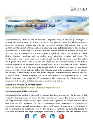 Radioimmunoassay Market - Size, Outlook, and Opportunity Analysis, 2018-2026