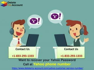 Want to recover your Yahoo Password call at Yahoo phone number