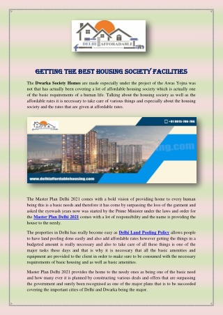 Getting the Best Housing Society Facilities 