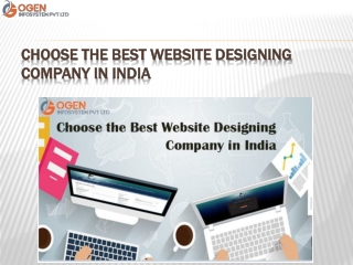Choose the Best Website Designing Company in India