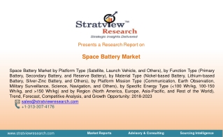 Space Battery Market | Forecast upto 2023