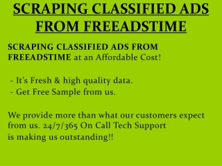 SCRAPING CLASSIFIED ADS FROM FREEADSTIME