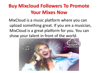 Buy Mixcloud Followers To Promote Your Mixes Now