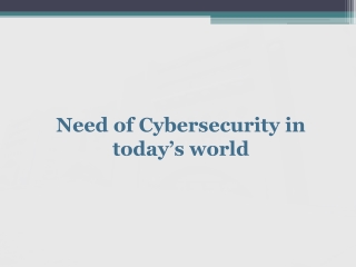 Need of Cybersecurity in today’s world | Marwadi University