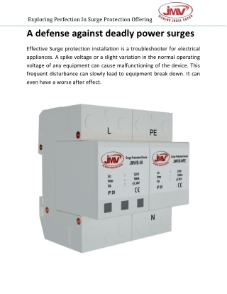 A defense against deadly power surges