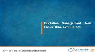 Quotation Management: Now Easier Than Ever Before