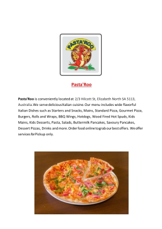 15% Off - Pasta'Roo-Elizabeth South - Order Food Online