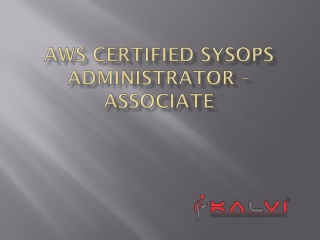 AWS Certified SysOps Administrator – Associate