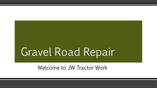 Find the Best Gravel Road Repair Services