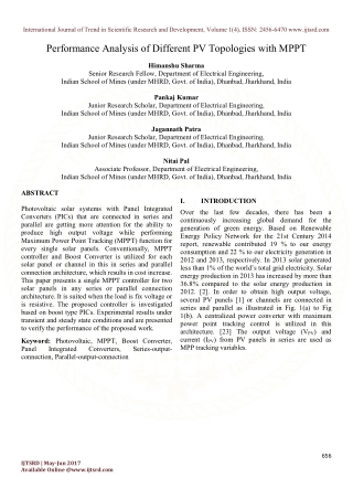 Performance Analysis of Different PV Topologies with MPPT