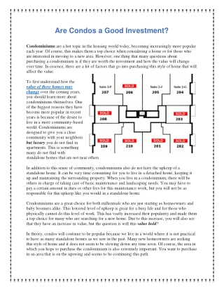 Are Condos a Good Investment?