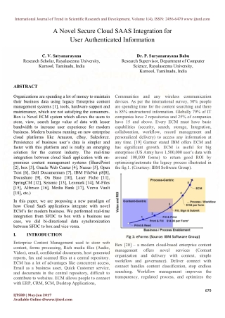 A Novel Secure Cloud SAAS Integration for User Authenticated Information