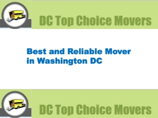 Best and Reliable Mover in Washington DC