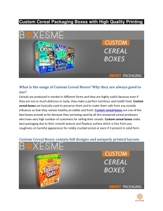 Custom Cereal Boxes