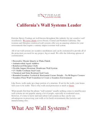 California Wall Systems