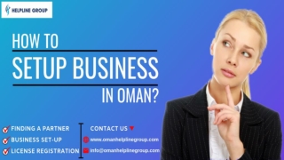 Company Formation Services in Oman