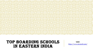 Top boarding schools in eastern India