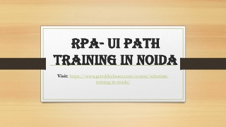 RPA- UI PATH TRAINING IN NOIDA