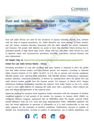 Foot and Ankle Devices Market - Size, Outlook, and Opportunity Analysis, 2019-2027