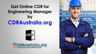 CDR for Engineering Manager Australia