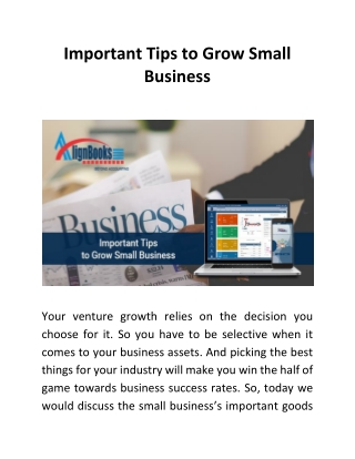 Important Tips to Grow Small Business