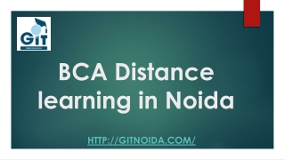 BCA Distance learning in Noida