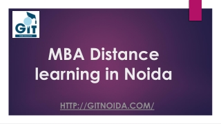 MBA Distance learning in Noida