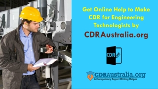 CDR for Engineering Technologists Australia