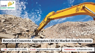Recycled Concrete Aggregates RCA Market Insights 2019