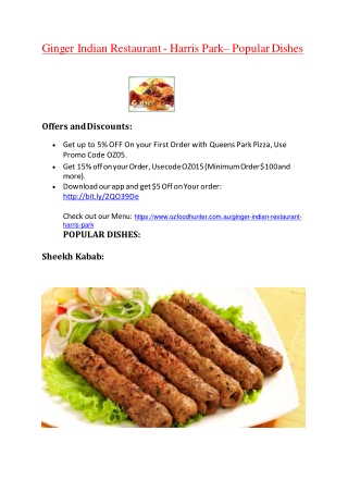 15% Off - Ginger Indian Restaurant - Harris Park-Harris Park - Order Food Online