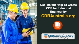 CDR for Industrial Engineer Australia