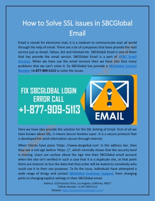 How to Solve SSL Setting in SBCGlobal Email