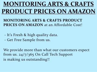 MONITORING ARTS & CRAFTS PRODUCT PRICES ON AMAZON