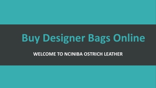 Buy Designer Bags Online | Nciniba