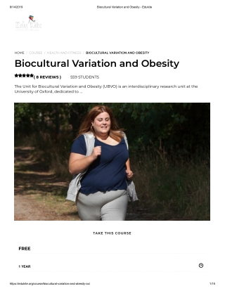 Biocultural Variation and Obesity - Edukite
