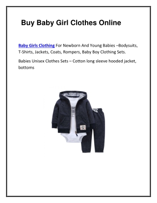 Buy Baby Girl Clothes Online