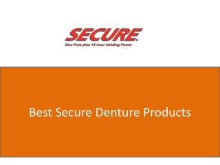 Best Secure Denture Products