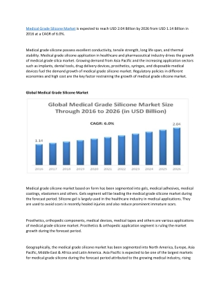 Medical Grade Silicone Market