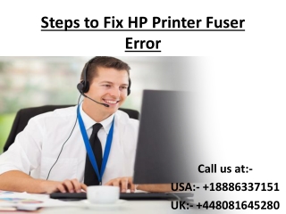 Steps to Fix HP Printer Fuser Error