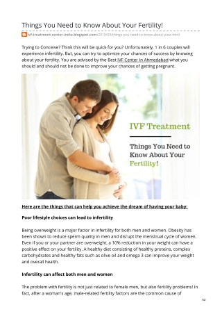 Things You Need to Know About Your Fertility!