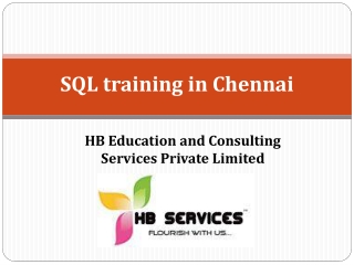 SQL training in Chennai