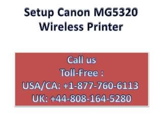 Setup Canon MG5320 Wireless Printer